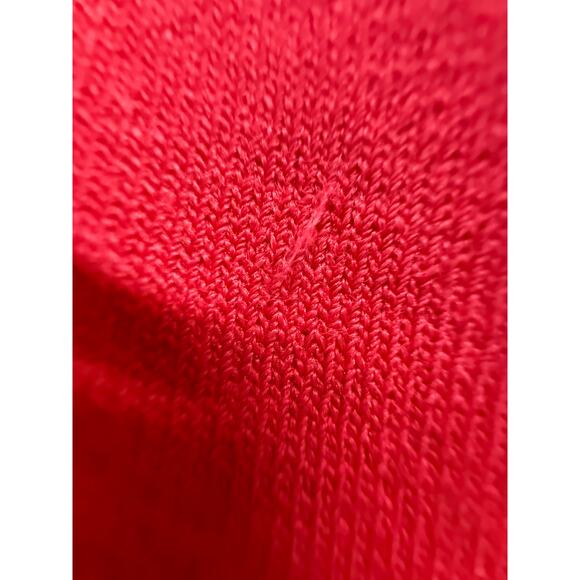 Red Cardigan sweater women's size Large 3/4 sleeve George flaw see description - Picture 10 of 16